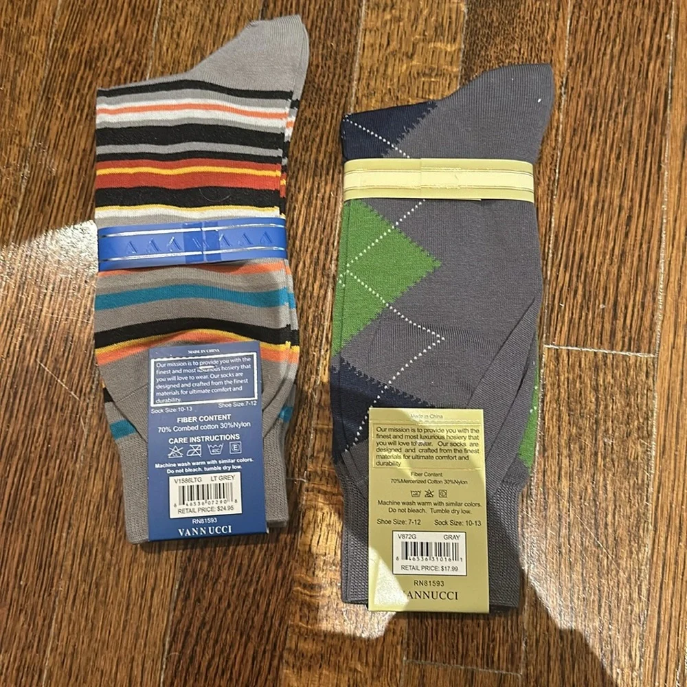 VANNUCCI Couture Men’s Fashion Socks - Picture 4 of 6